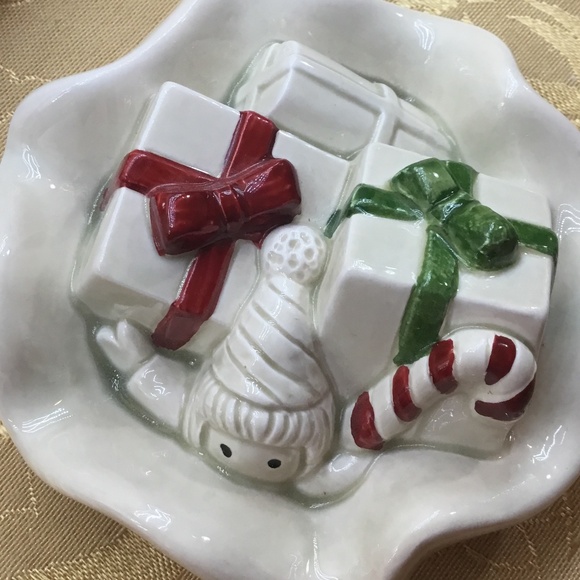 RARE Vintage Gibson Greeting Cards ~ Ceramic Santa Candy Dish w/ Original Box - Picture 7 of 12